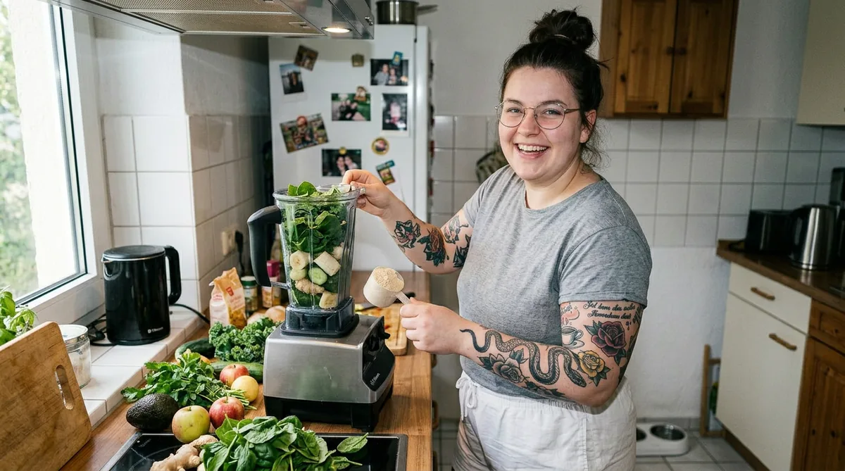 Lisa mit Smoothies