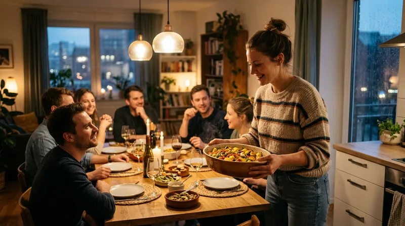 Abendessen mit Cannabis-Edibles für besseren Schlaf