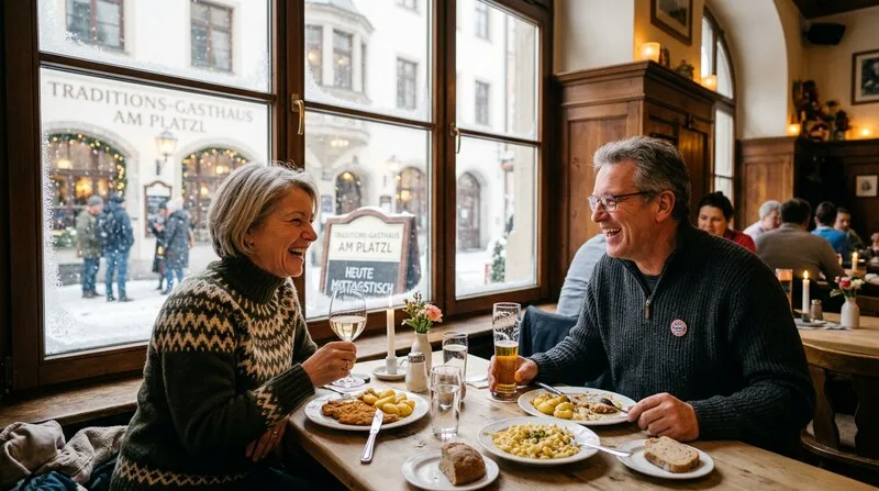 Paar wartet auf Edible-Wirkung beim gemeinsamen Essen