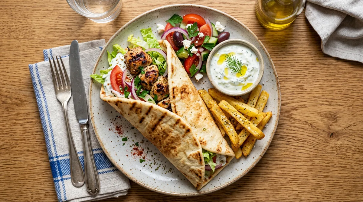 Cannabis Chicken Souvlaki Wrap