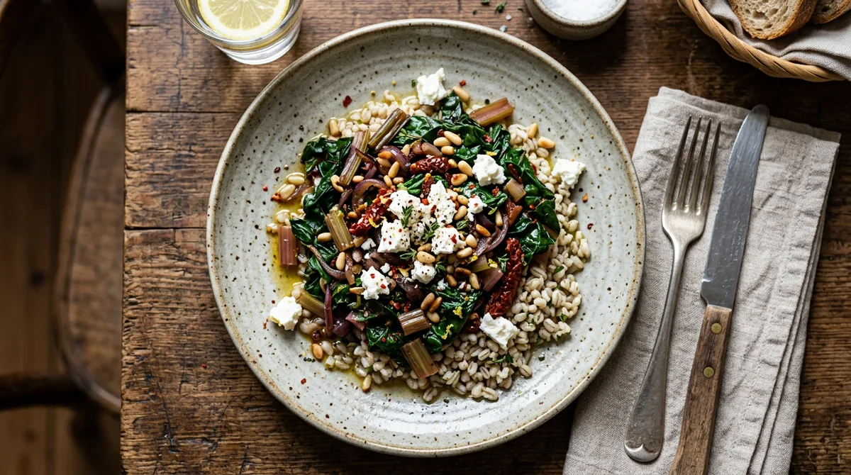 Cannabis-Mangold-Risotto (Frühling)