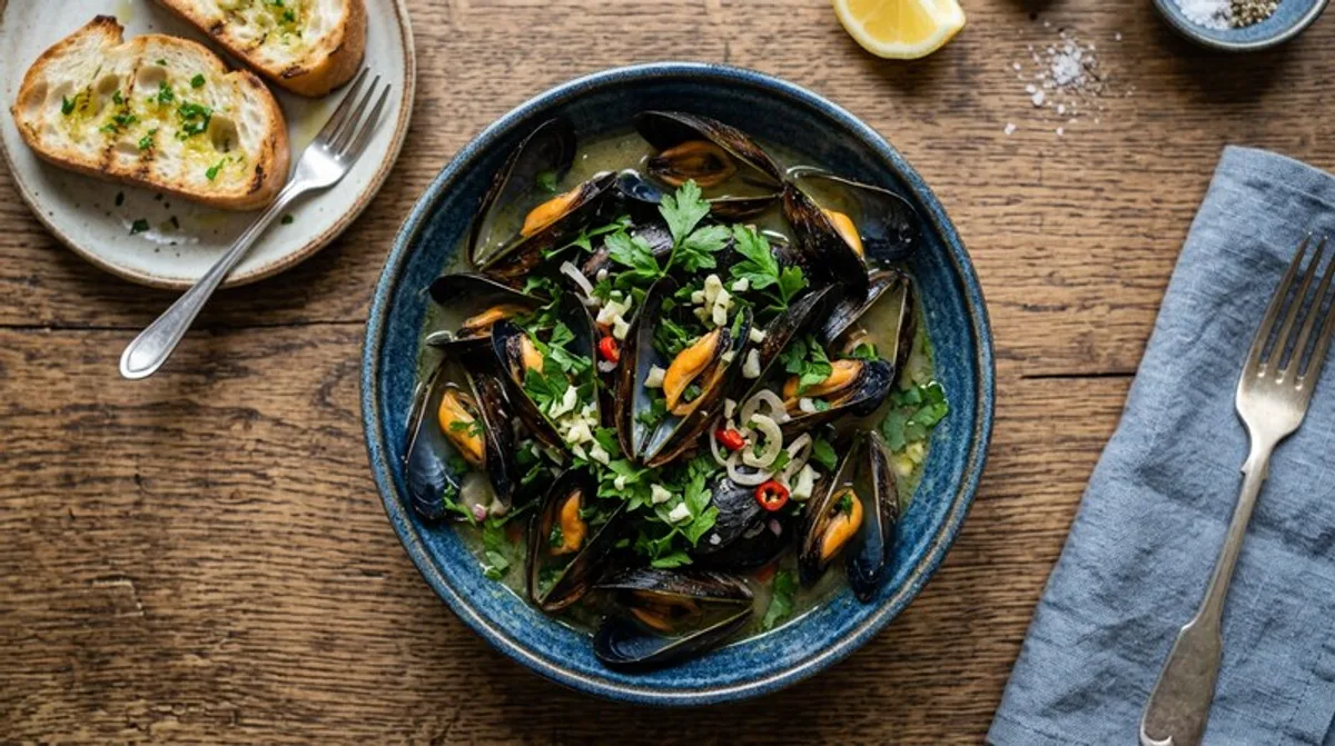 Cannabis Mussels in White Wine