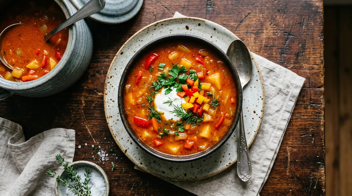 Cannabis Paprika-Cremesuppe