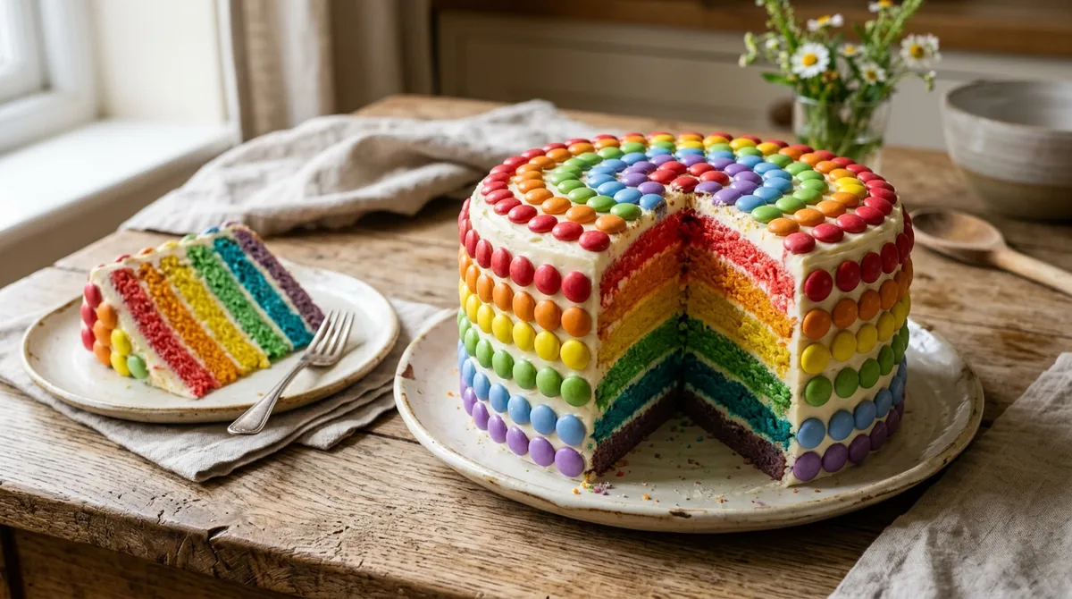 Cannabis Smarties Regenbogen-Torte