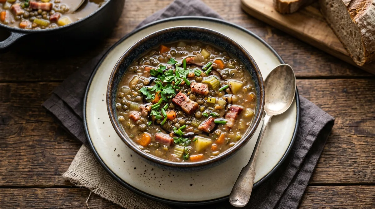 Cannabis Speck-Linsen-Suppe