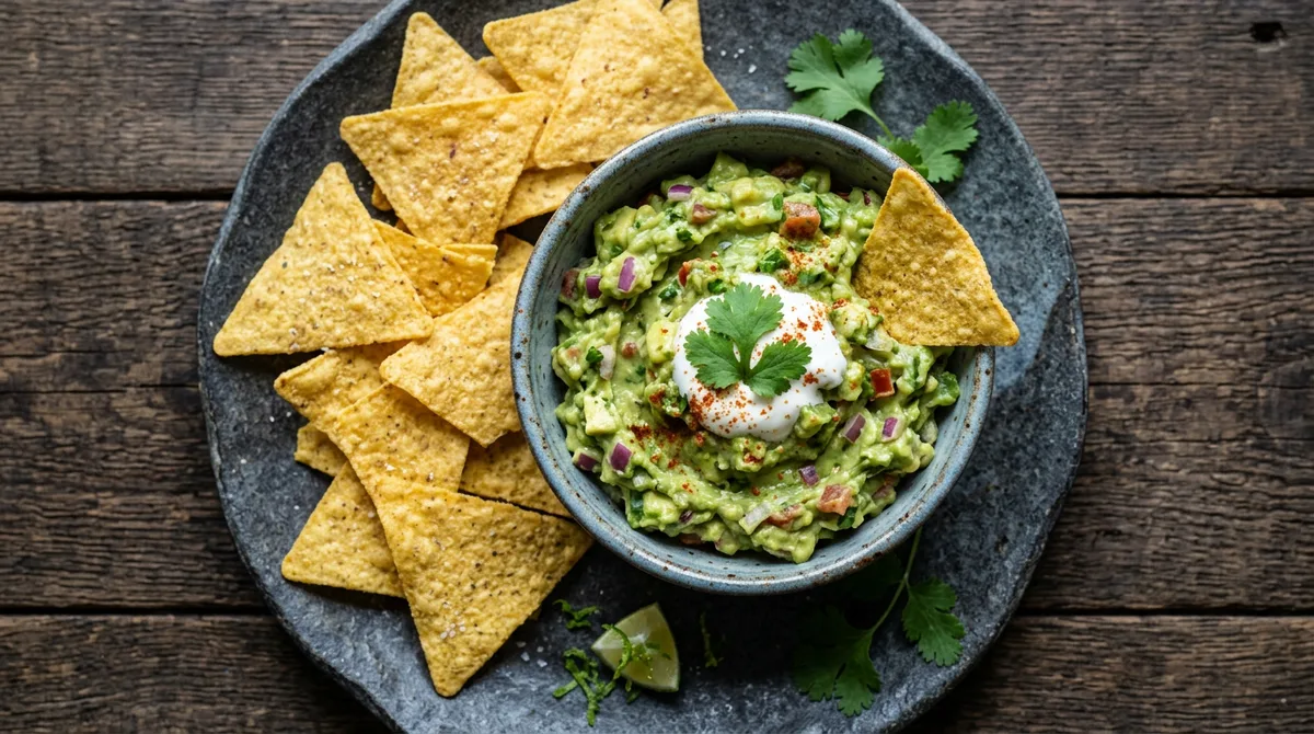 Cannabis-Guacamole mit Tortilla-Chips