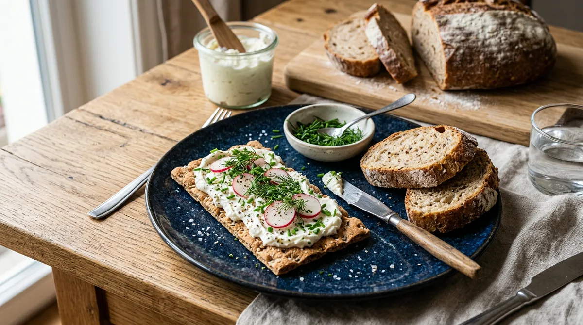 Cannabis Wasa Knäckebrot mit Kräuter-Frischkäse