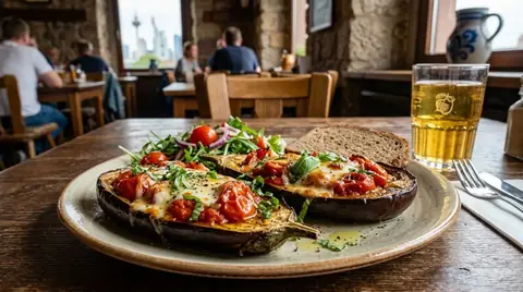 Aubergine Tomaten Gebacken