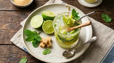 Cannabis-Caipirinha Mocktail