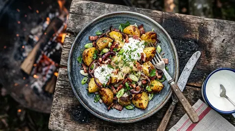 Cannabis-Campfire Kartoffeln