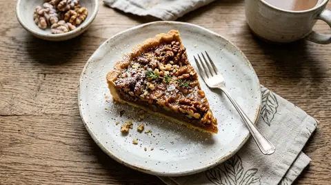 Infused Walnut Tart mit Cannasugar