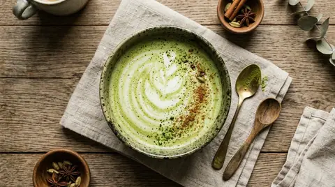 Cannabis Chai-Matcha Fusion Latte