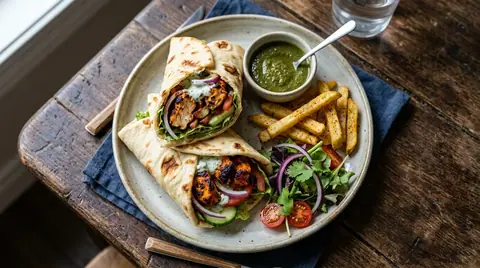 Cannabis Chicken Tikka Wrap