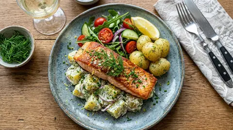 Cannabis-Lachs mit Dill-Butter