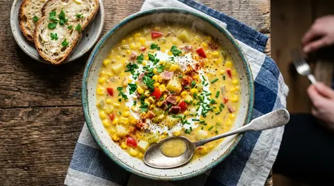Cannabis Mais-Suppe