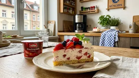 Cannabis Müller Fruchtquark-Torte