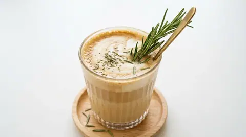 Cannabis Rosmarin-Latte
