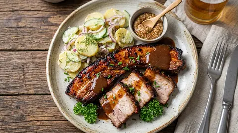 Cannabis-Schweinebauch vom Grill