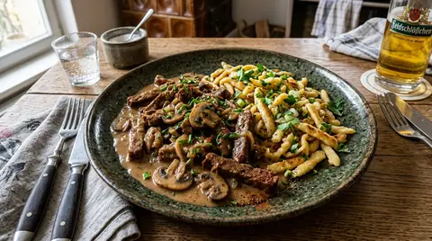 Cannabis Seitan Geschnetzeltes