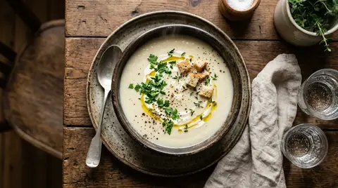 Cannabis Knollensellerie-Suppe