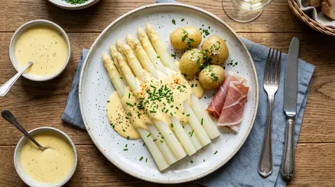 Cannabis-Spargel mit Hollandaise