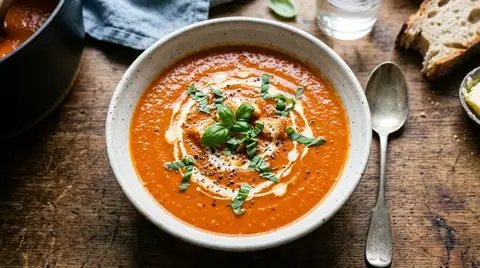 Cannabis Tomatencremesuppe